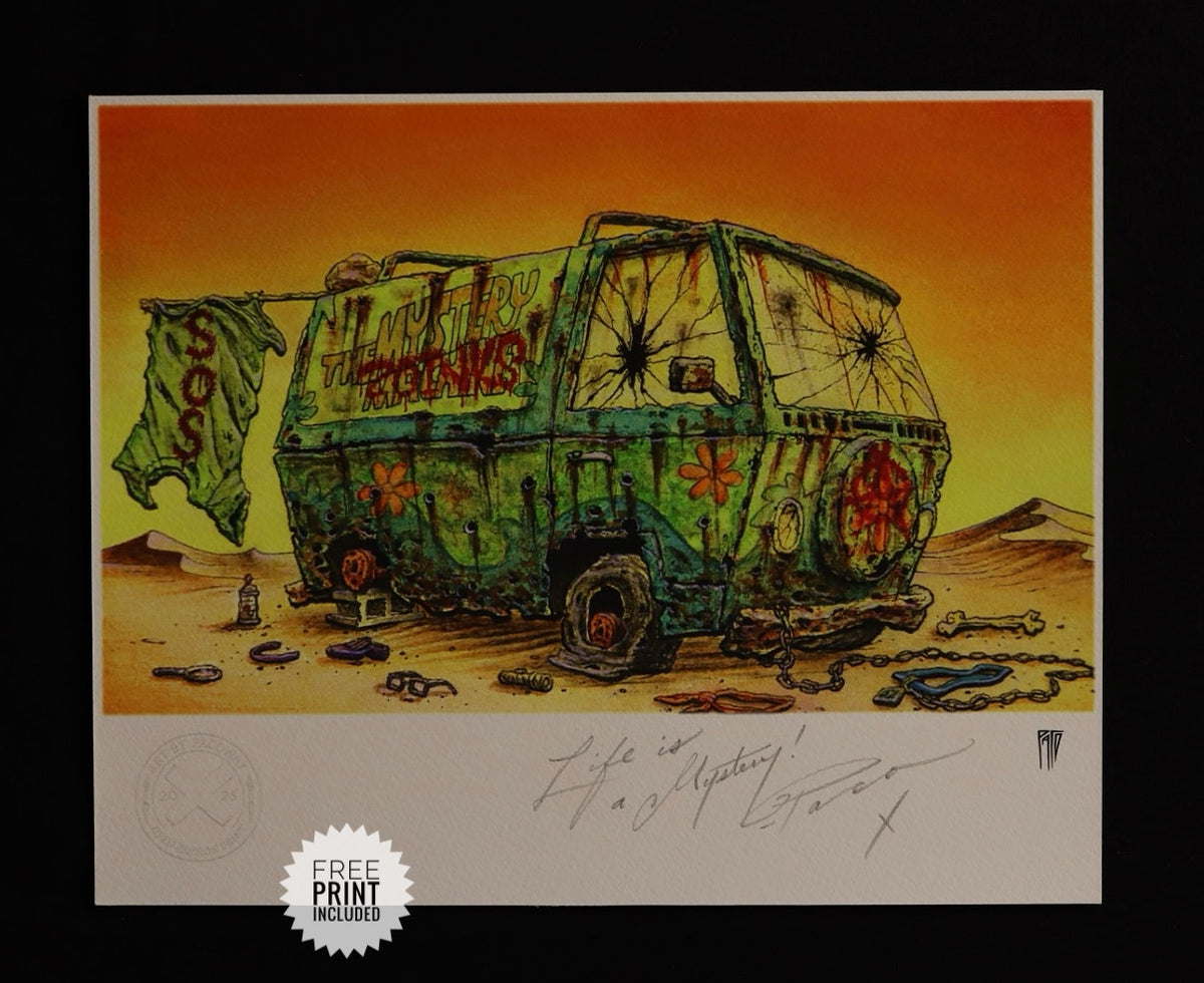 The Golden Hour - Scooby Doo Inspired Painting - (Framed Original Painting 23 inches × 19.25 inches)