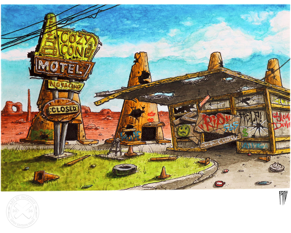 The Abandoned Cone Motel (Print)