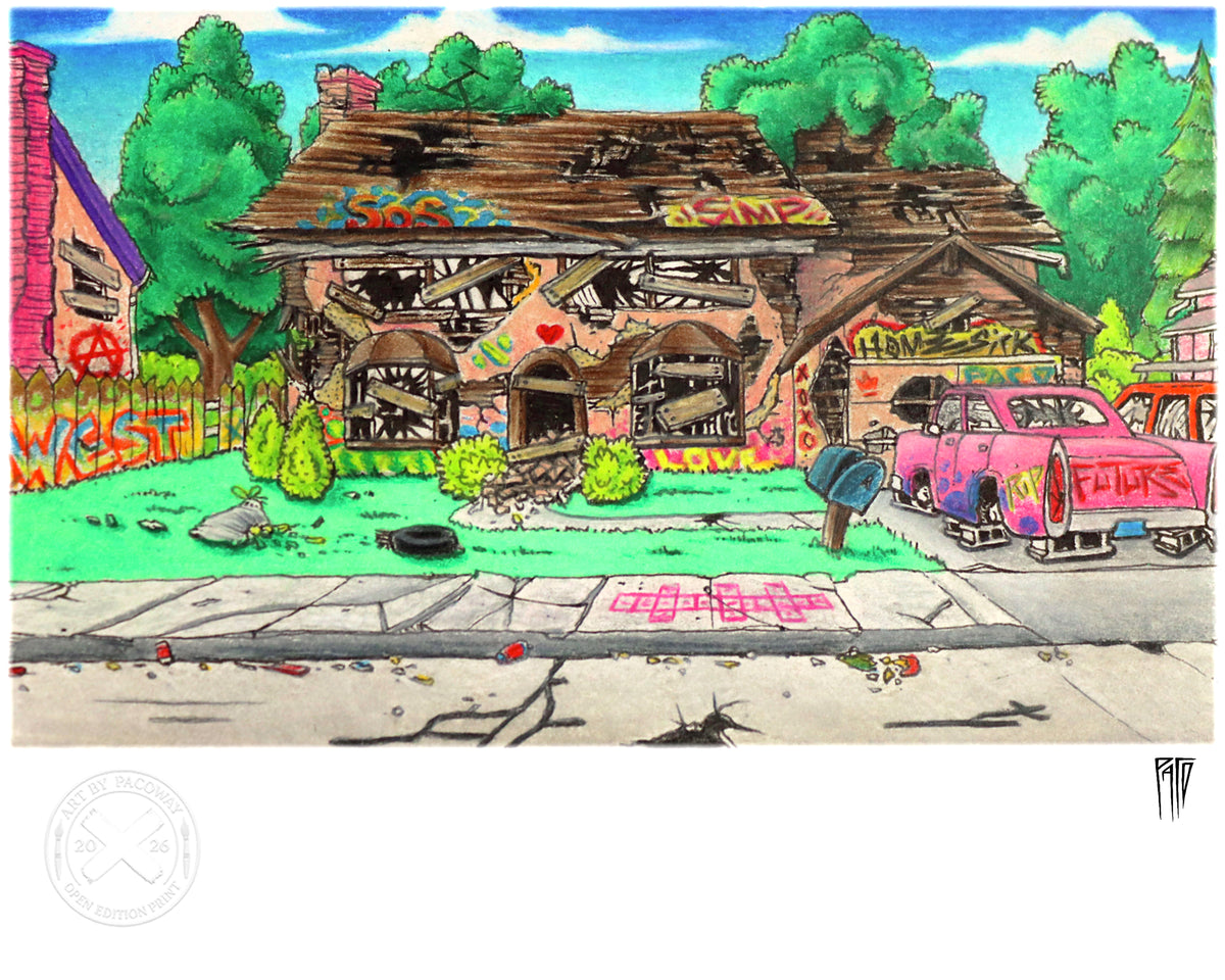 The Abandoned Evergreen House (Print)