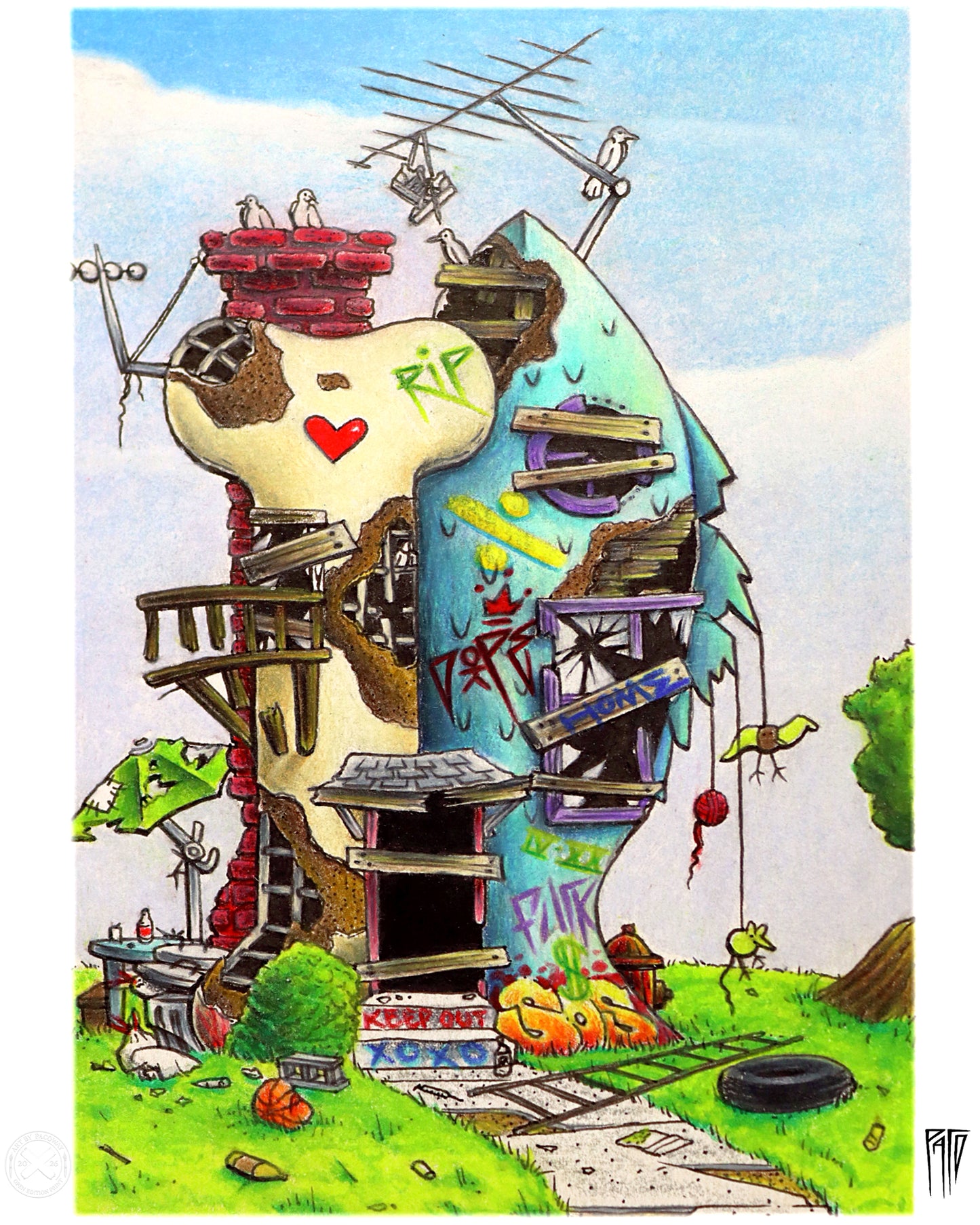 The Abandoned Half-and-Half House (Print)
