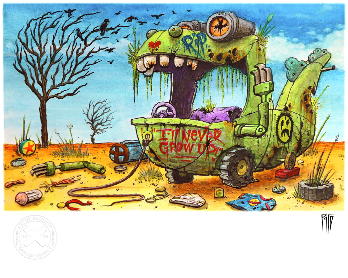 The Abandoned Dinosaur Wagon (Print)