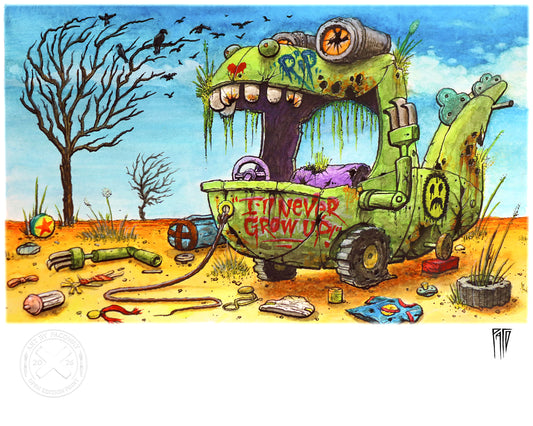 The Abandoned Dinosaur Wagon (Print)