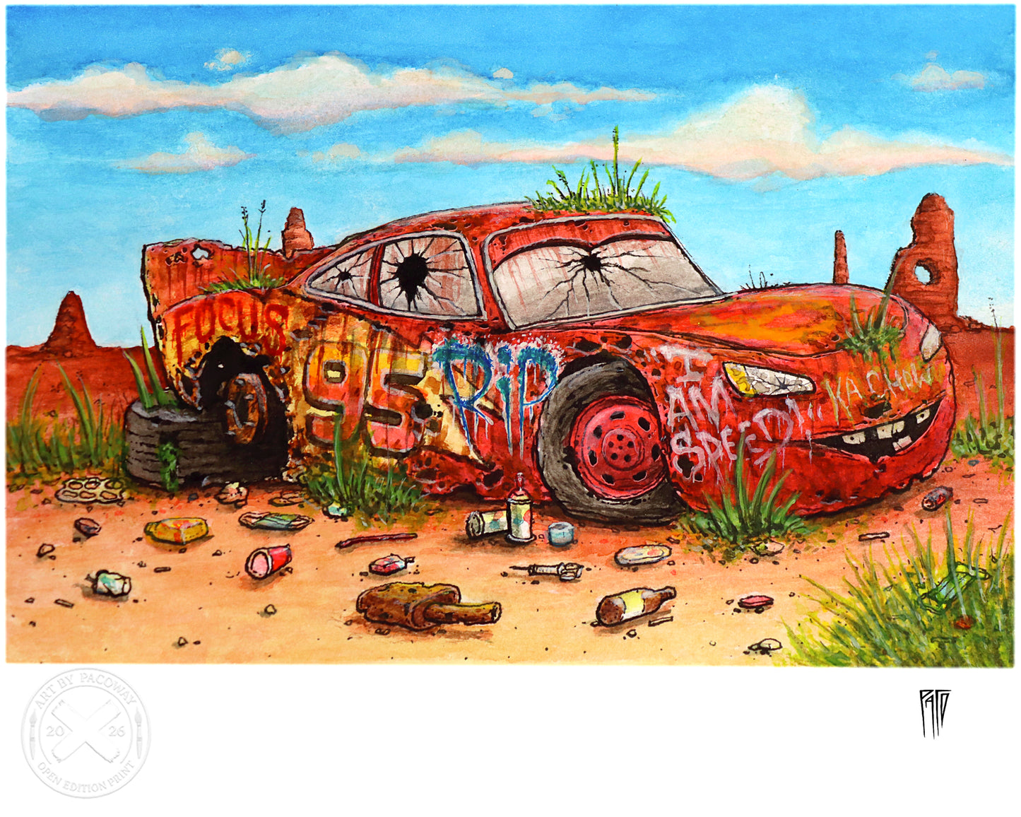 The Abandoned Red Racer (Print)