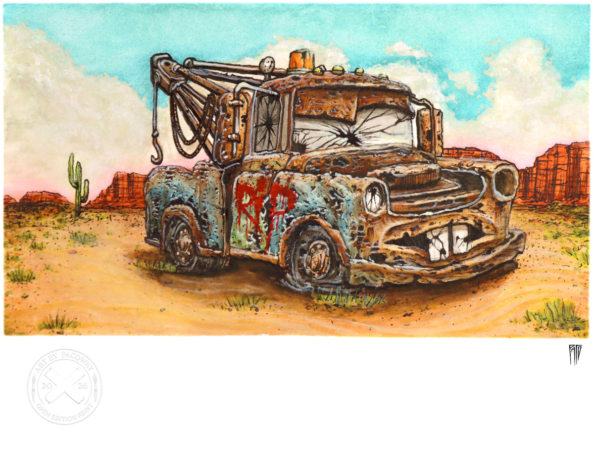 The Abandoned Tow Truck (Print)