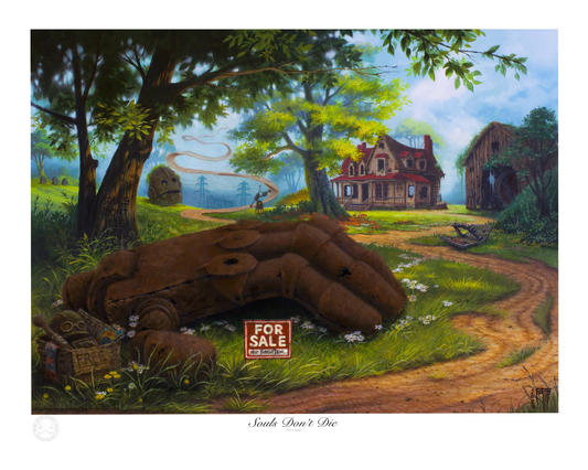 Souls Don't Die - Iron Giant Painting - Open Edition Prints